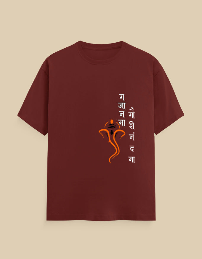 Ganapati Bappa Unisex Classic Crew T-Shirt Regular.