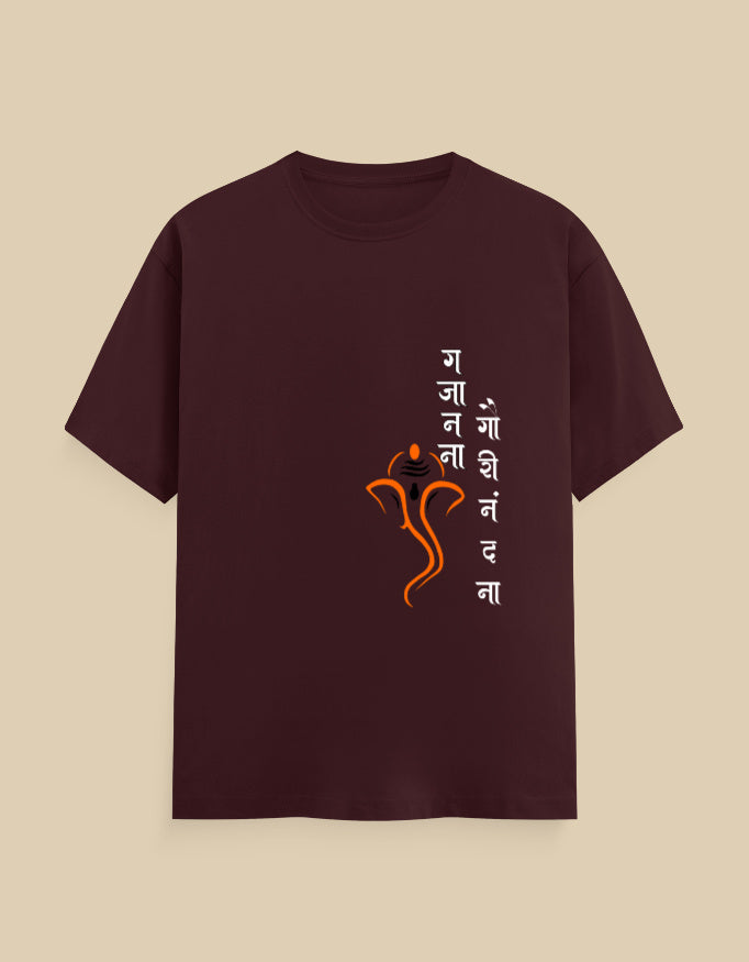 Ganapati Bappa Unisex Classic Crew T-Shirt Regular.