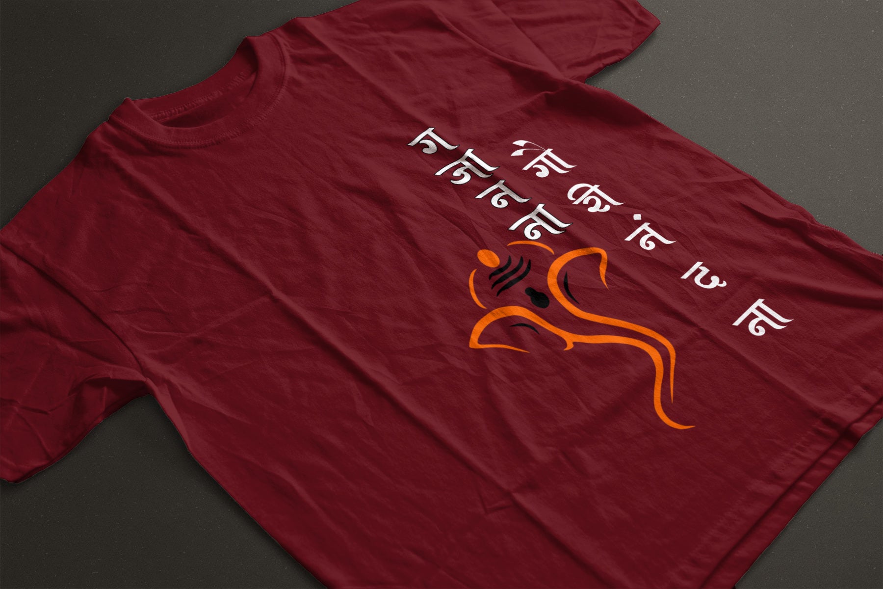 Ganapati Bappa Unisex Classic Crew T-Shirt Regular.