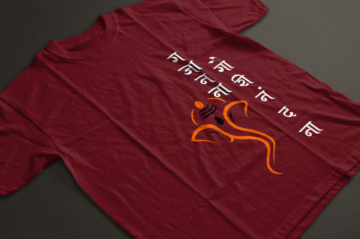 Ganapati Bappa Unisex Classic Crew T-Shirt Regular.